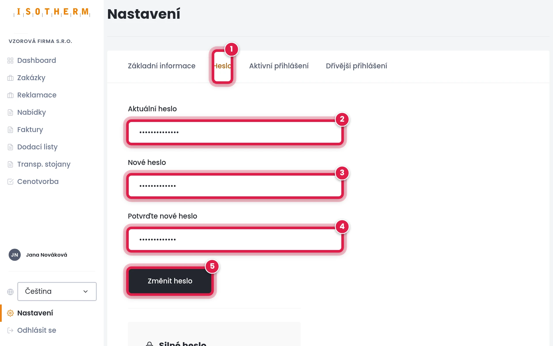 Změňte heslo