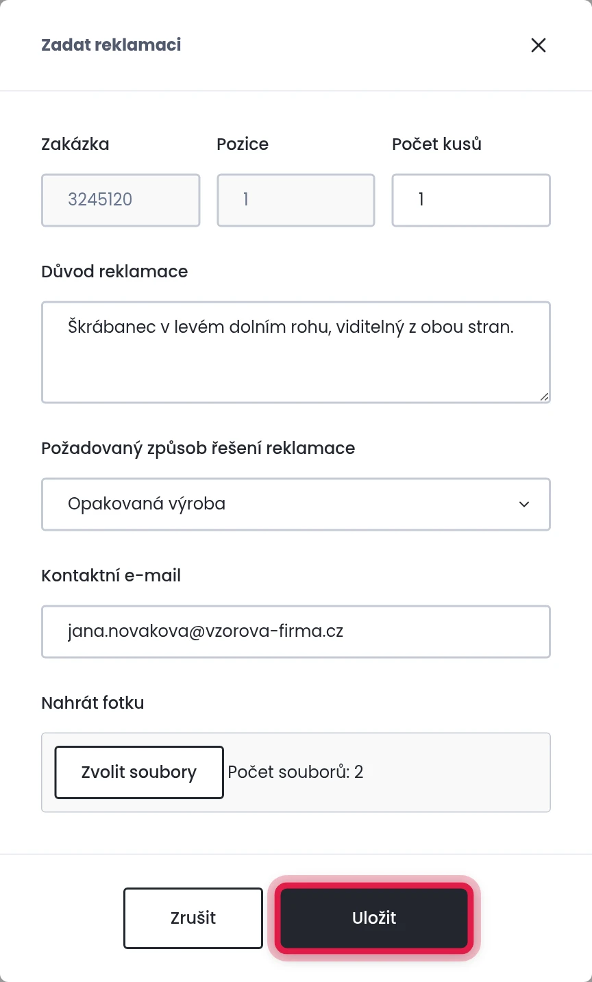 Vyplňte a uložte