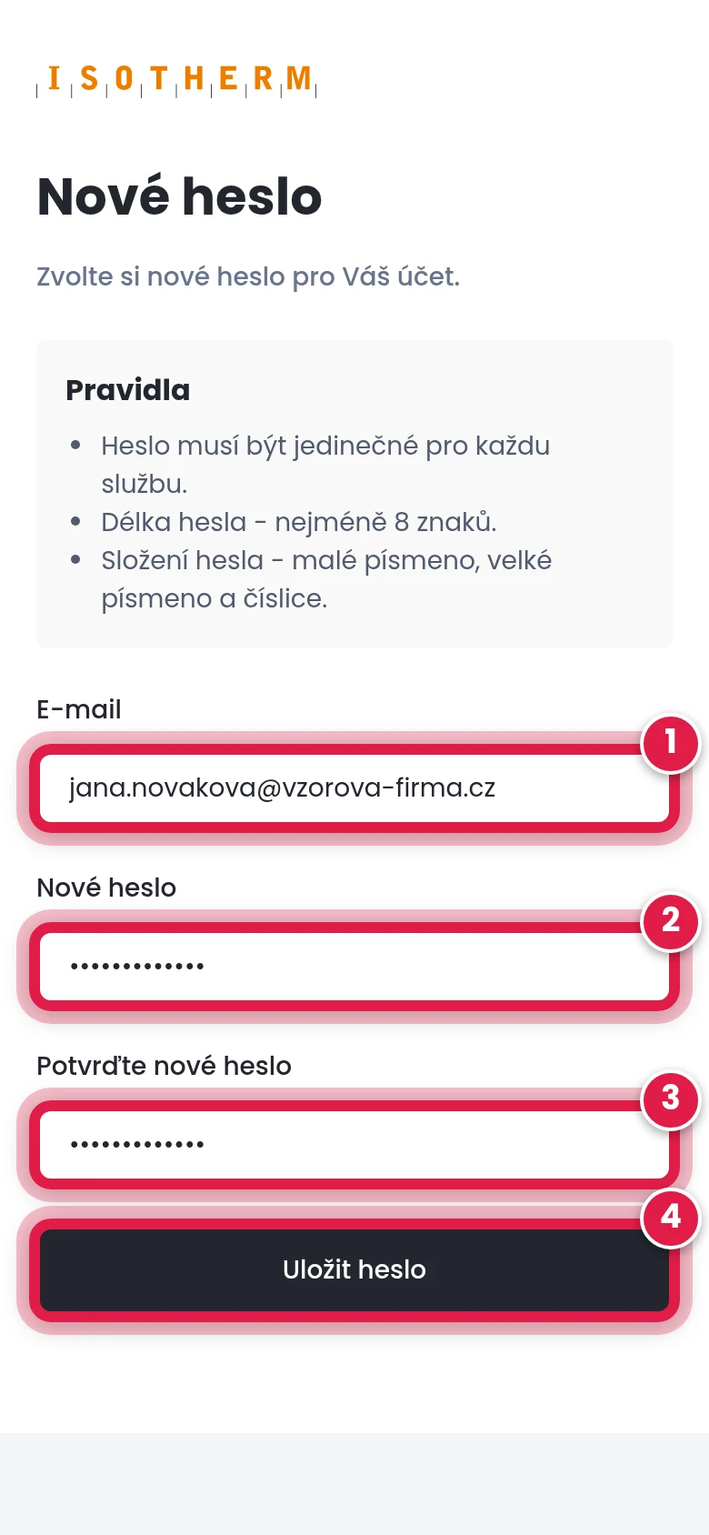 Nastavte si heslo