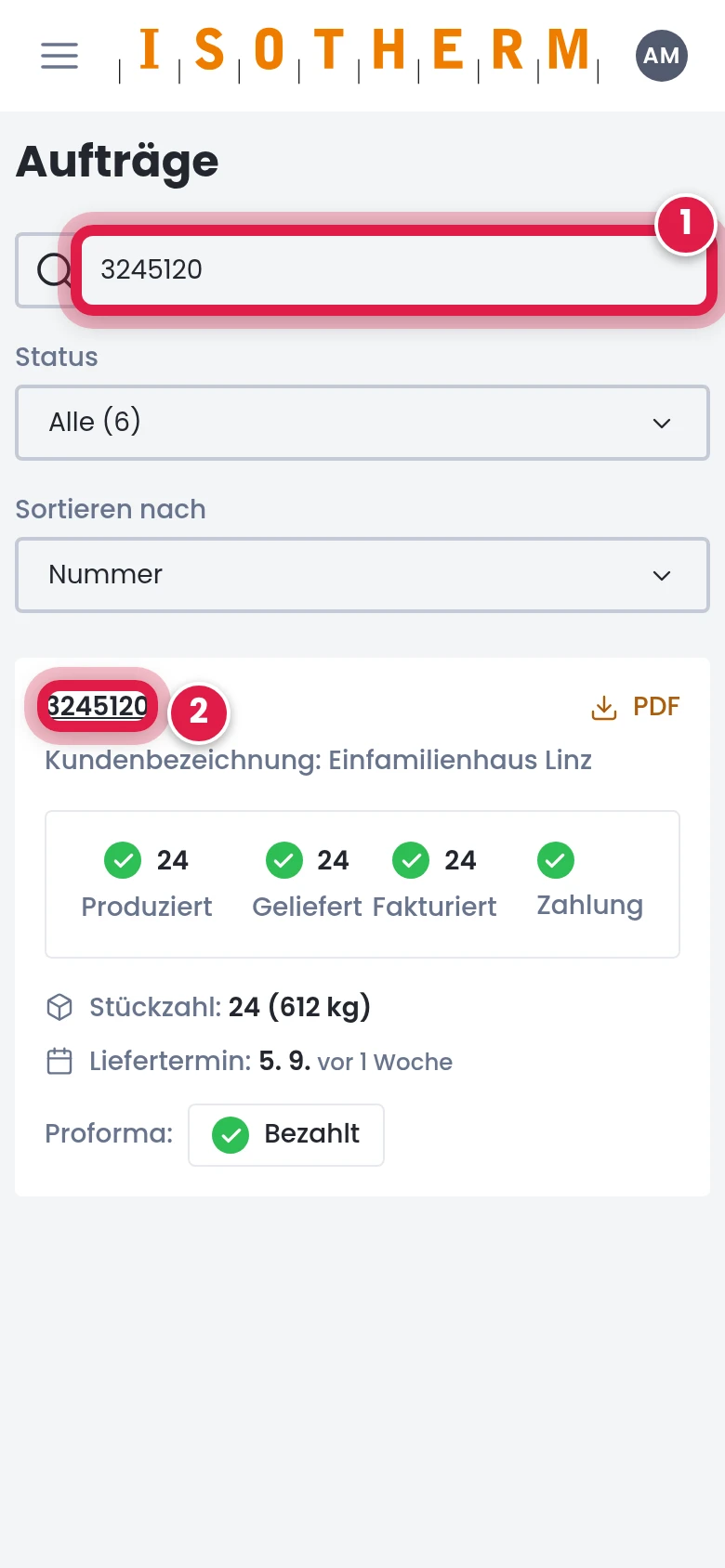 Auftrag finden