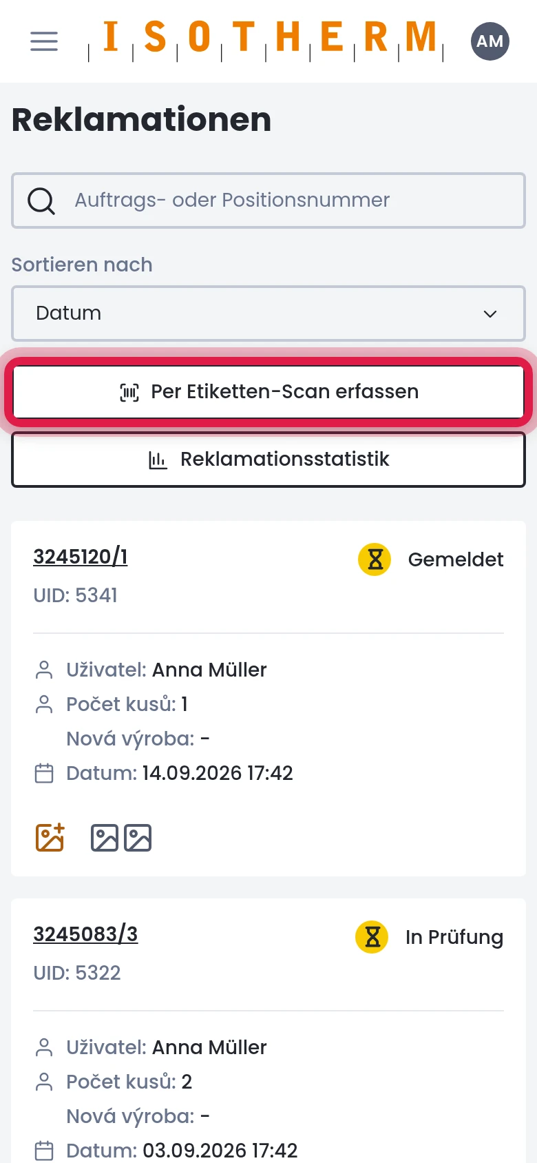Scan starten