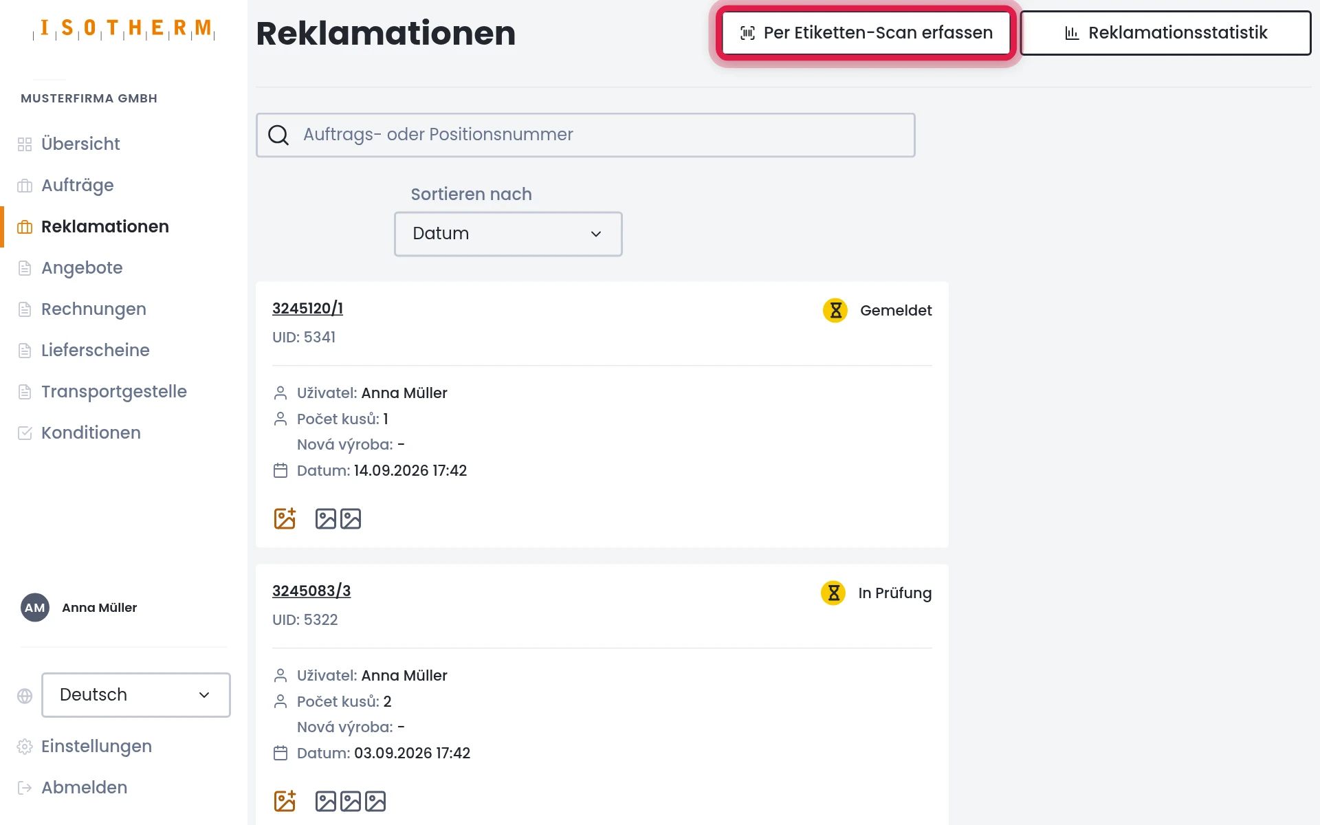 Scan starten