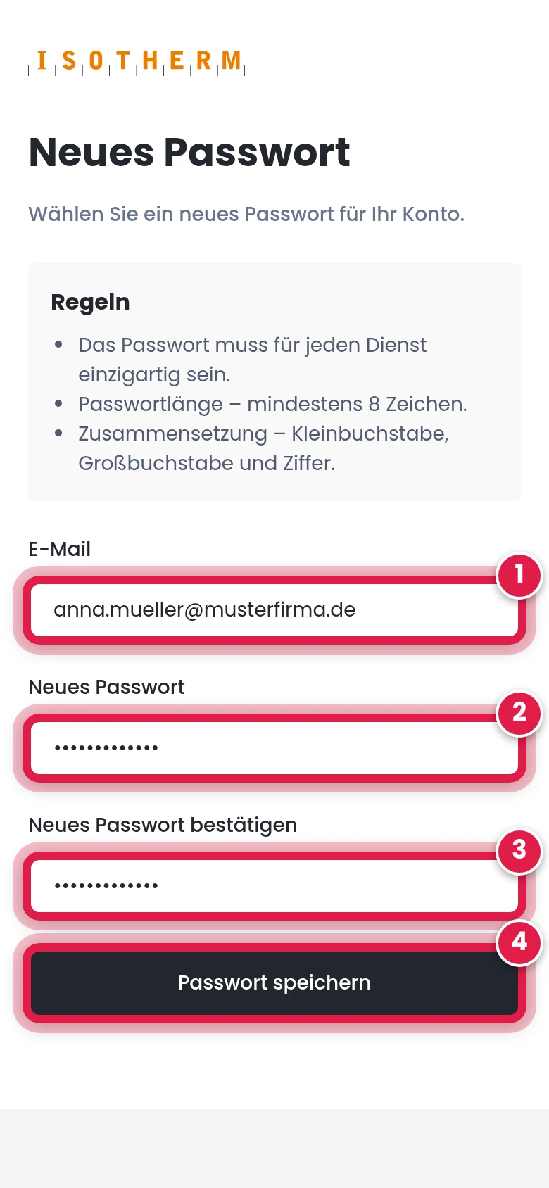 Passwort festlegen