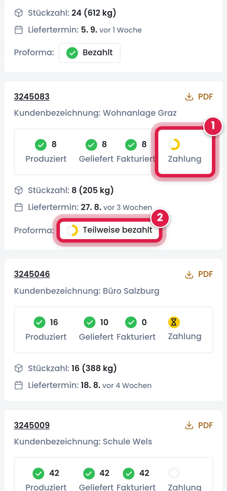 Zahlungsstatus prüfen