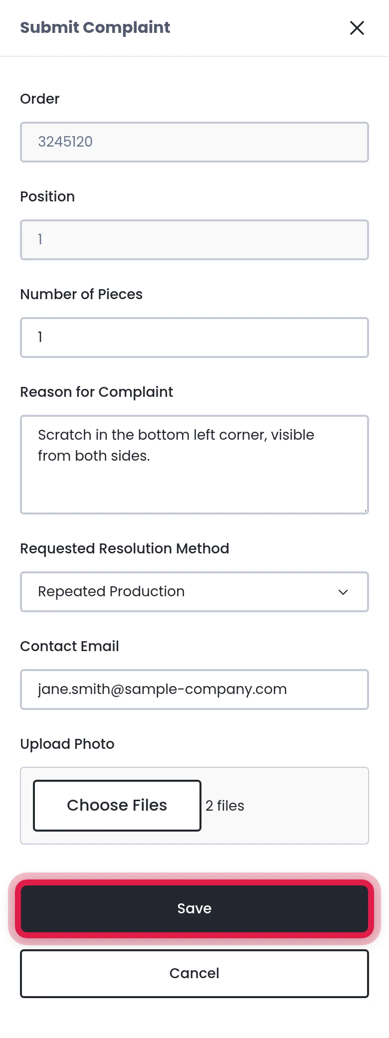Fill in and save
