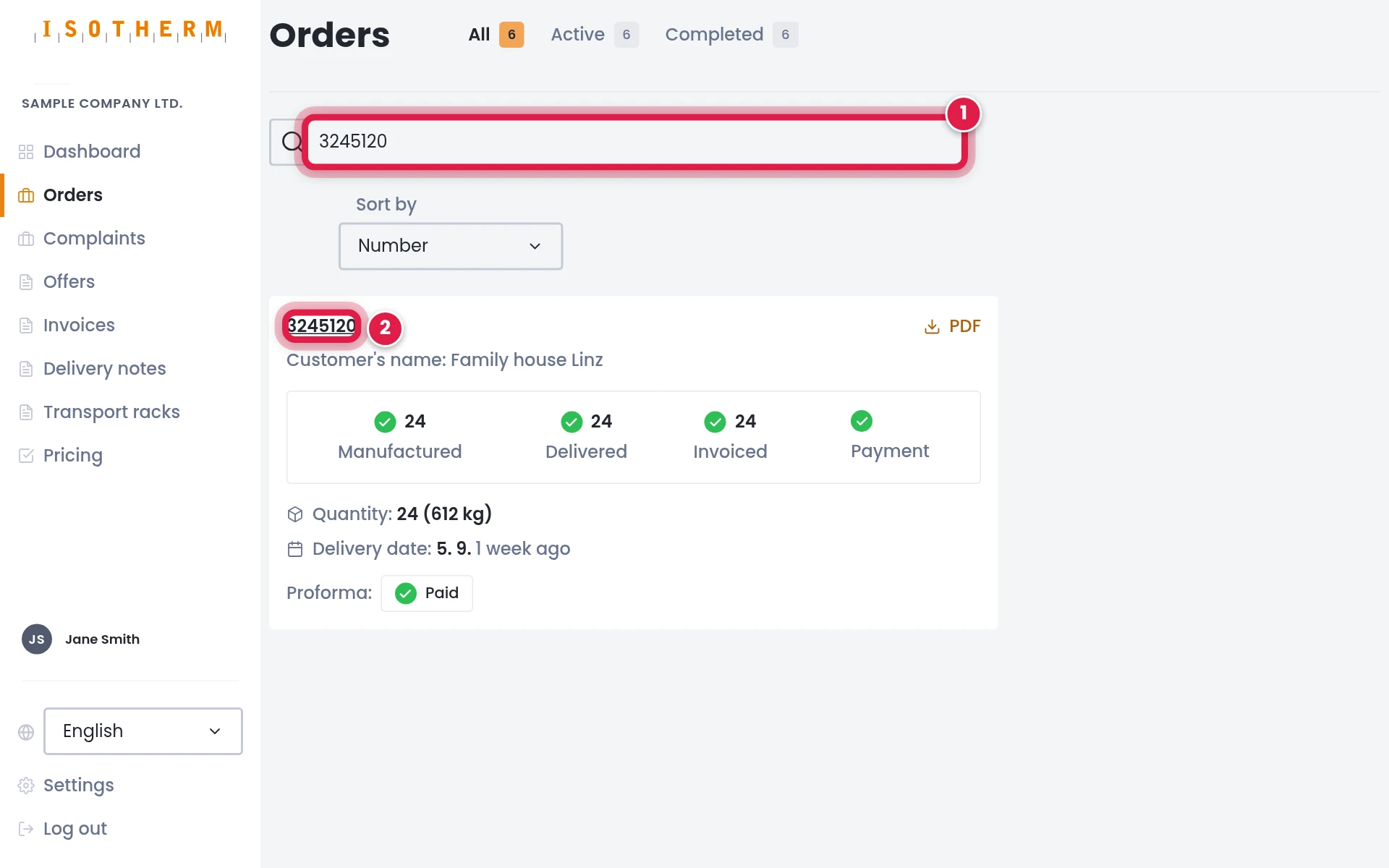 Find the order