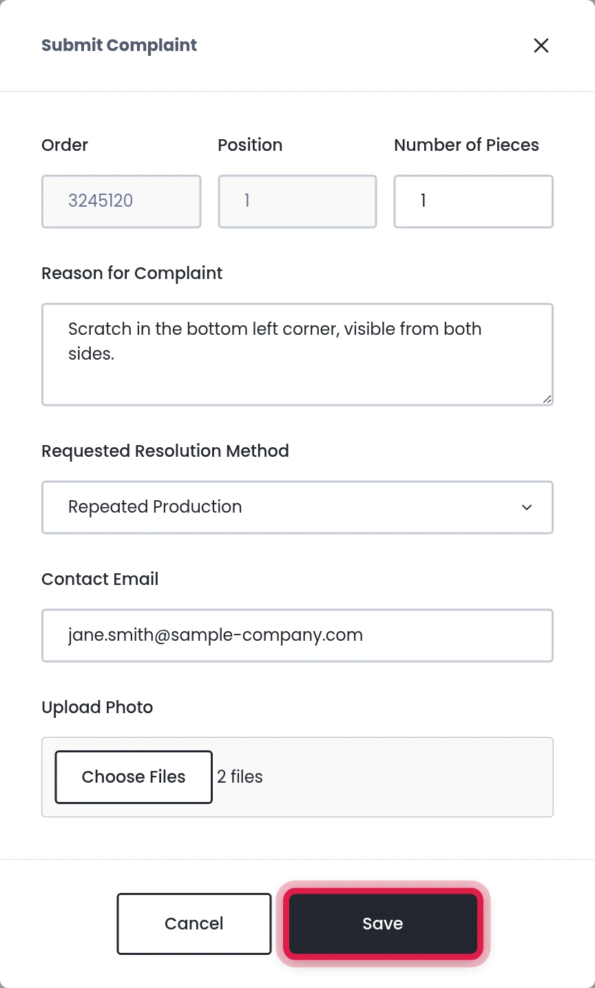 Fill in and save