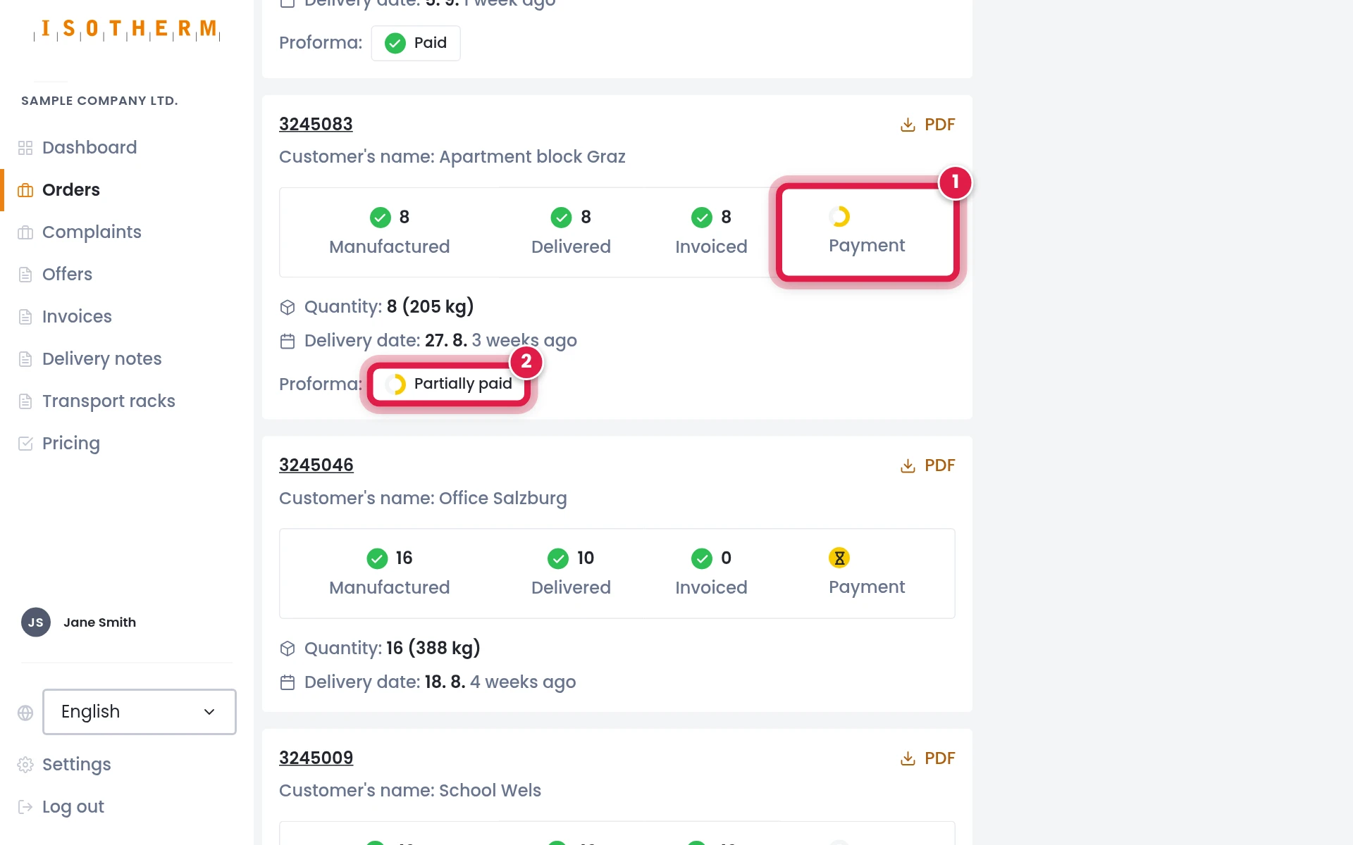 Check the payment status