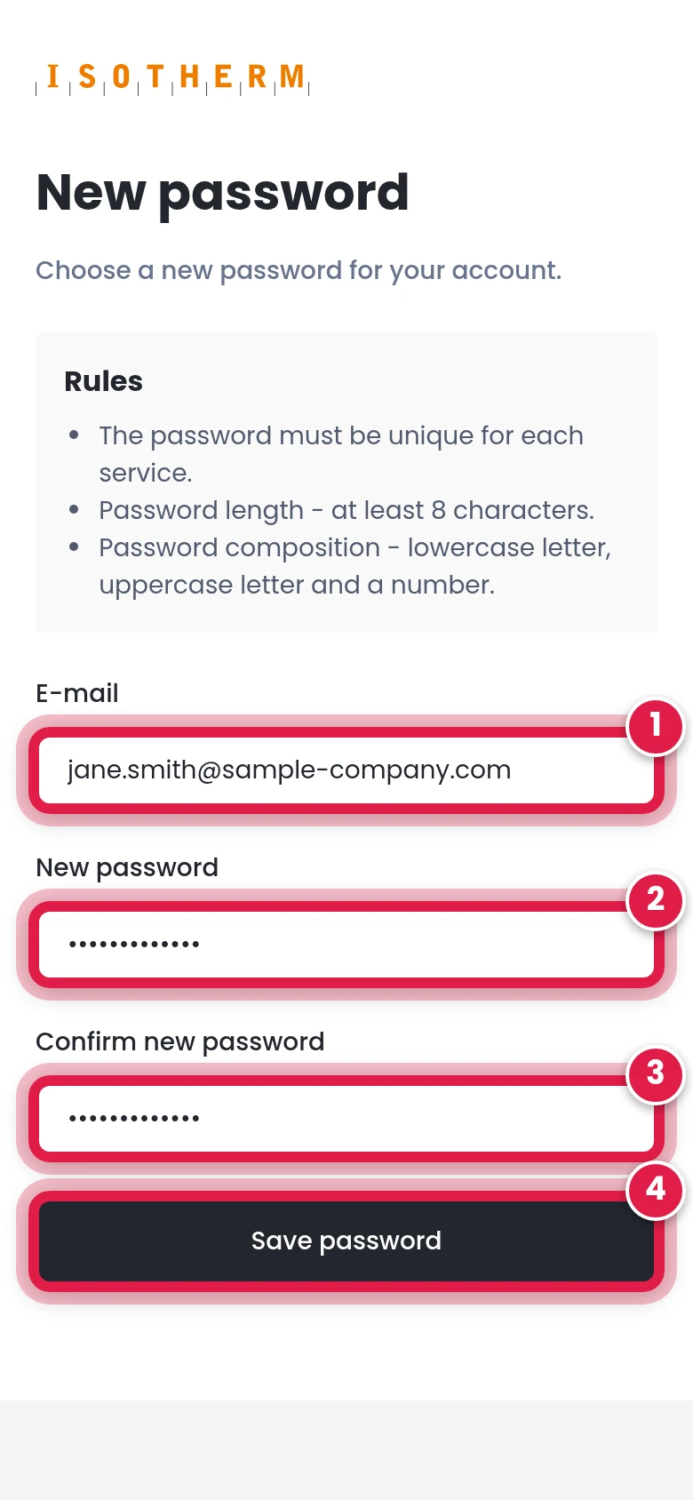 Set your password