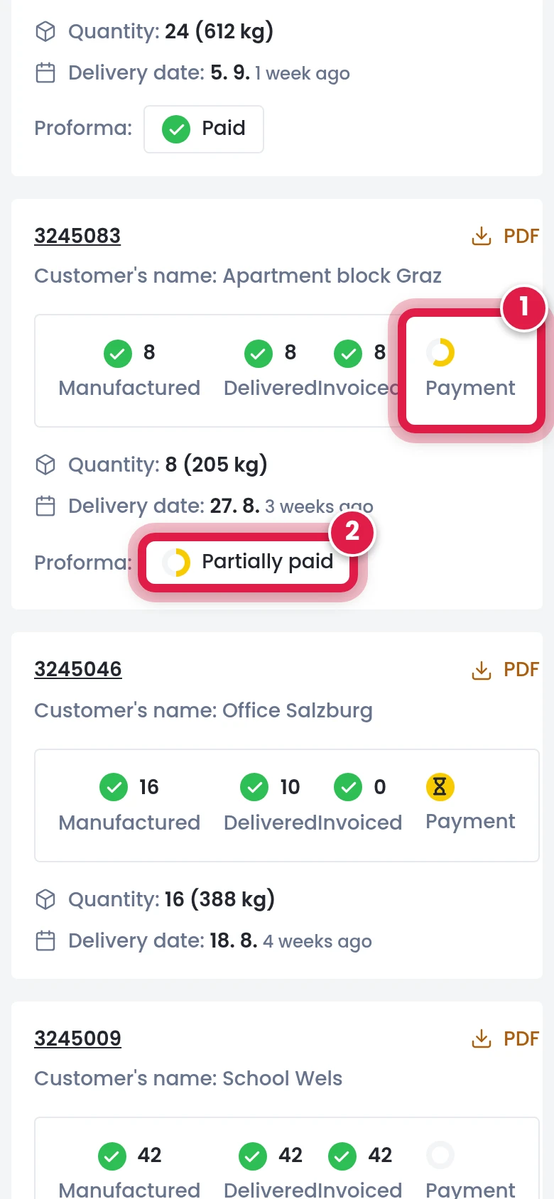Check the payment status